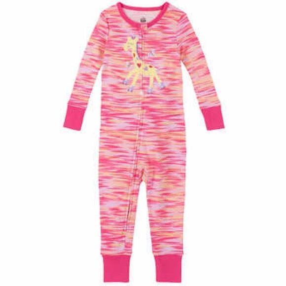 3-pack Kids Headquarters Kids' Cotton Sleepers, Giraffe - Picture 2 of 7